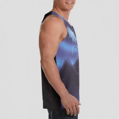 Undershirts Men's Fashion Sleeveless Shirt- Summer Tank Tops- Athletic Undershirt - Galaxy Dragon King - CR19DWC2W8S