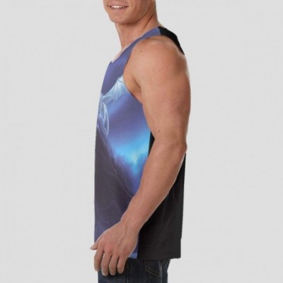 Undershirts Men's Fashion Sleeveless Shirt- Summer Tank Tops- Athletic Undershirt - Galaxy Dragon King - CR19DWC2W8S