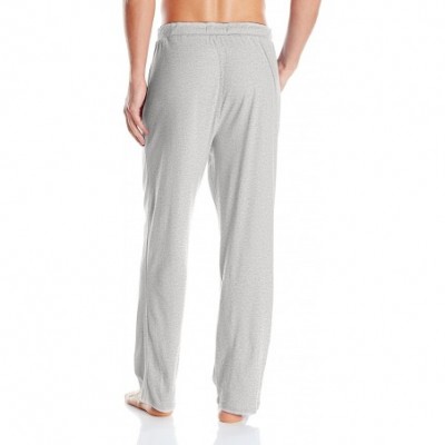 Sleep Bottoms Men's Soft Knit Sleep Lounge Pant - Grey Heather - C1183INXWOK