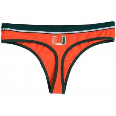 Panties University of Miami Thong with Vintage Screenprint- Hurricanes - C318GKRXD5I