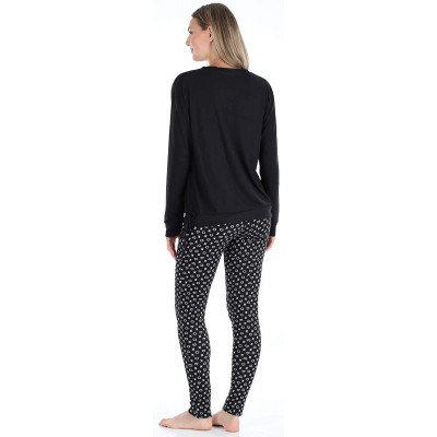 Sets Women's Long Sleeve Top and Pajama Pant Set - Xoxo - C818QAKQ9AX