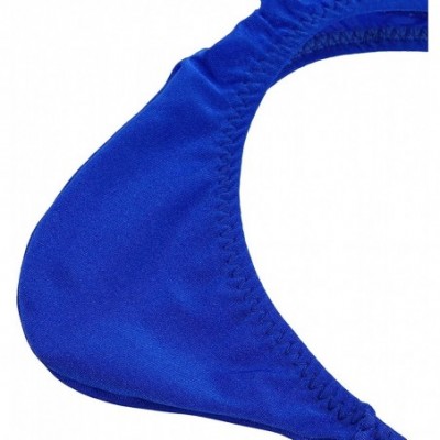 G-Strings & Thongs Men's Sexy Low Rise Bulge Pouch Jockstrap Mini G-String Thongs Underwear Underpants - Blue - CR18EGEI3LE