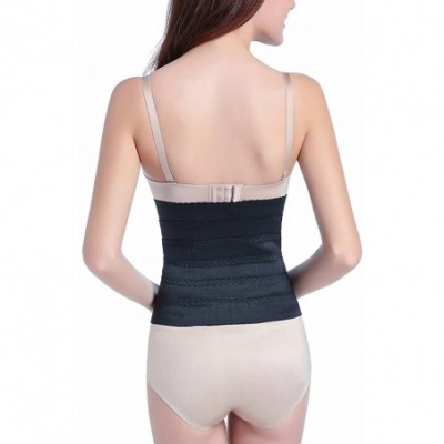 Bustiers & Corsets Women's Waist Trainer Corset Shapewear Cincher Elastic Rubber String Body Shaper - Black - CW18D4U8G4T