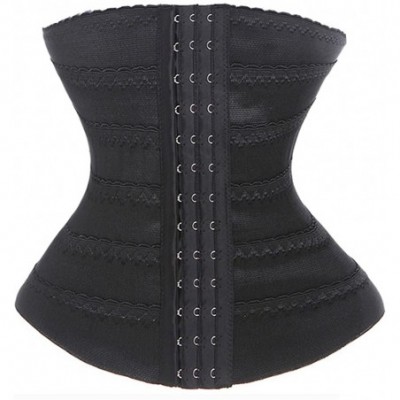 Bustiers & Corsets Women's Waist Trainer Corset Shapewear Cincher Elastic Rubber String Body Shaper - Black - CW18D4U8G4T