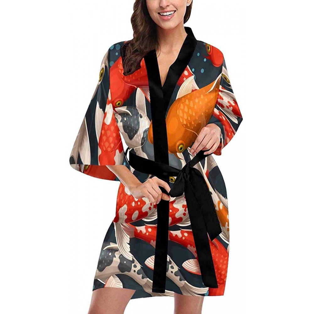 Robes Custom Japanese Tree Ocean Sea Women Kimono Robes Beach Cover Up for Parties Wedding (XS-2XL) - Multi 4 - CK194TEKXMC