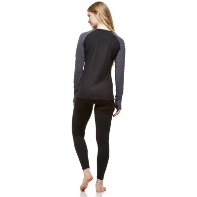 Thermal Underwear Hottotties Women's Thermal Shirt Top - Black - CX188K2CO83