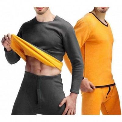 Thermal Underwear Mens Thermal Underwear Ultra Soft Fleece Lined Long Johns Winter Warm Base Layer Top and Bottom - Dark Grey...