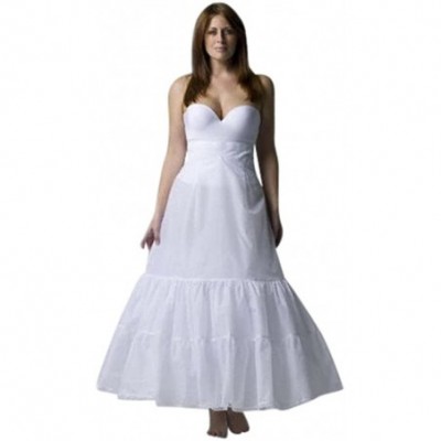 Slips Plus Size A-Line Medium Fullness 2-Tier Slip Style 9603W - White - C01162W4PE9