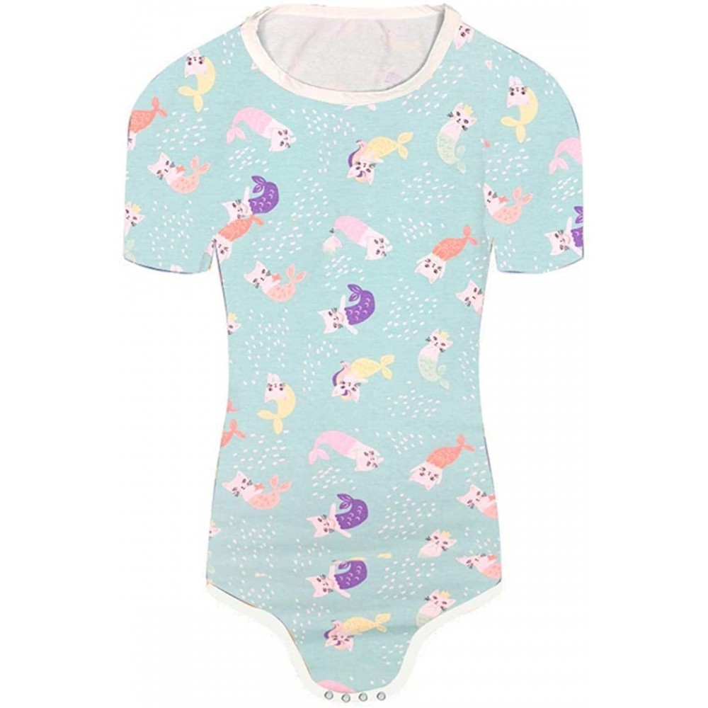 Tops ABDL Adult Baby Onesie Diaper Lover Snap Crotch Romper Pajama.Blue Planet - CC18EEEL9R3