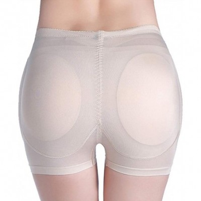 Shapewear Women Plus Size Seamless Hips and Butt Lifter- 4 Removable Pads Enhancer Panties Best Booty Pop Underwear - Beige -...