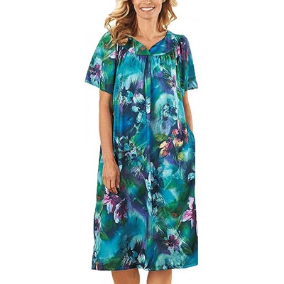 Nightgowns & Sleepshirts Women Loungewear Dress with Pockets Butterfly Print Muu Muu Nightgown Dressing Gown Housecoat Sleeps...