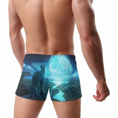 Boxers Cool Men's Boxer Shorts Printed Surf Boxer Shorts Pants Soft and Comfortable Quick Dry - Black - CO19DYA9CS3