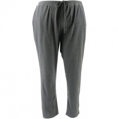 Bottoms Loungewear Cozy Knit Striped Lounge Pants A302405 - Black - C2195UQHEXW