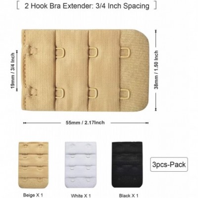 Accessories Bra Band Extender 2 Hook /3 Hook /4 Hook Bra Strap Extensions Breathing Room - 3 Pcs - 2 Hook - CM186WNIXDH