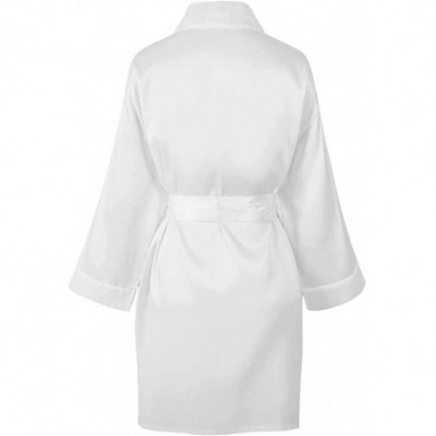 Robes Personalized Satin Robe with Personalized Name - White - CA199KNE6KG