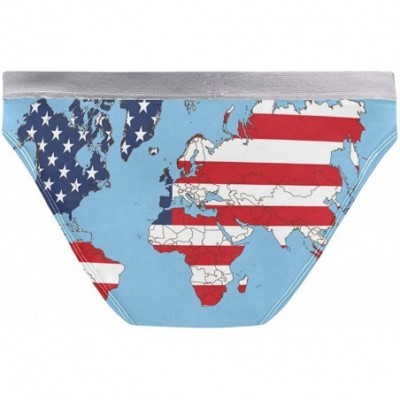 Panties Women's Underwear Colorado State Map Bikini Panties - World Map and Usa Flag - CO18X6RILHX