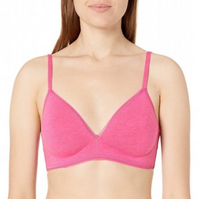 Bras Women's Cabana Cotton Lounge Wirefree Bra - Berry Heather - CN12DJJIZAB