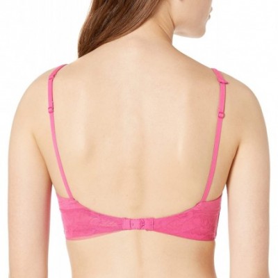 Bras Women's Cabana Cotton Lounge Wirefree Bra - Berry Heather - CN12DJJIZAB