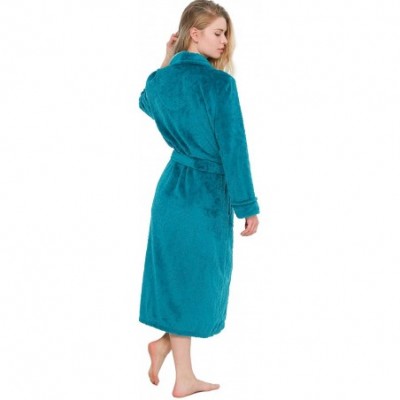 Robes Women's Bathrobe Sleepwear Soft Comfortable Spa Robe Loungewear - Sylvain Teal - CK18AWUS6U8