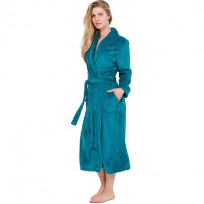 Robes Women's Bathrobe Sleepwear Soft Comfortable Spa Robe Loungewear - Sylvain Teal - CK18AWUS6U8