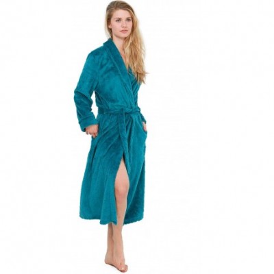 Robes Women's Bathrobe Sleepwear Soft Comfortable Spa Robe Loungewear - Sylvain Teal - CK18AWUS6U8