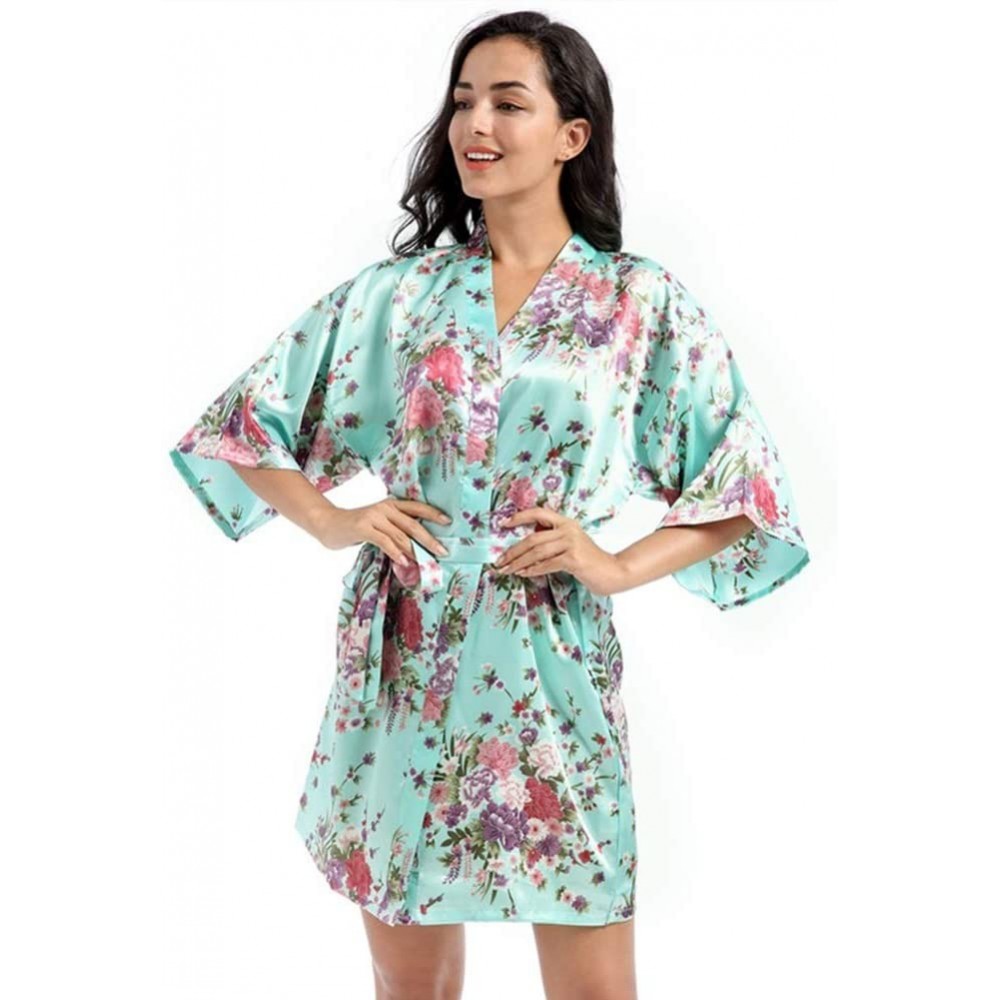 Robes Sexy Summer Womens Sleep Robe Nightgown Yukata 2020 Lady Rayon Short Kimono Bath Gown Sleepwear Bathrobe A1 M A1 - C019...