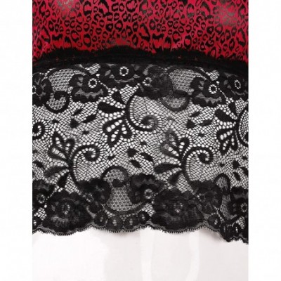 Undershirts Men's Sissy Lingerie Lace Flowear Crop Tank Tops Criss Back Bustier Corset Shirt Nightwear - Red - CW19CGXX5QX