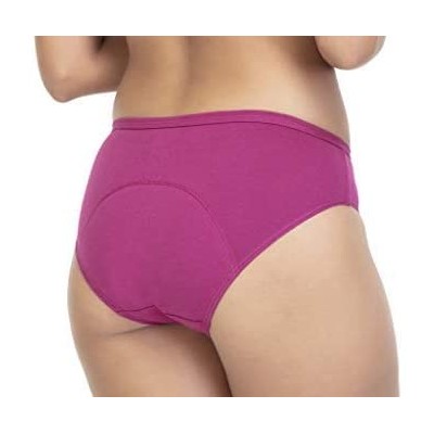 Panties Women's Cotton Period Panties For Women- Leakproof Girls Briefs - Navy+pomegranate+fushia - CS194HXU2MX