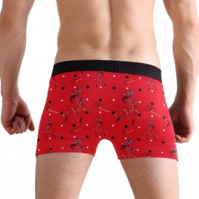 Boxer Briefs Men's Boxers Briefs Men Boxer Shorts Mens Trunks Tropical Surfing with Palm Trees - Polka Dot Gypsy Dancing Flam...