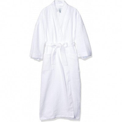 Robes Women's Melrose Terry Velour Shawl Robe Sleepwear - White 14 - CX18IADZLLA