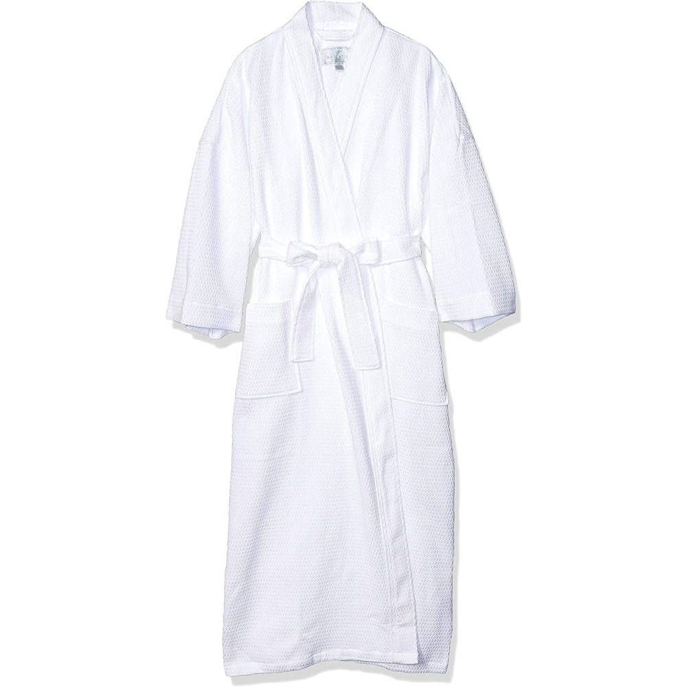 Robes Women's Melrose Terry Velour Shawl Robe Sleepwear - White 14 - CX18IADZLLA