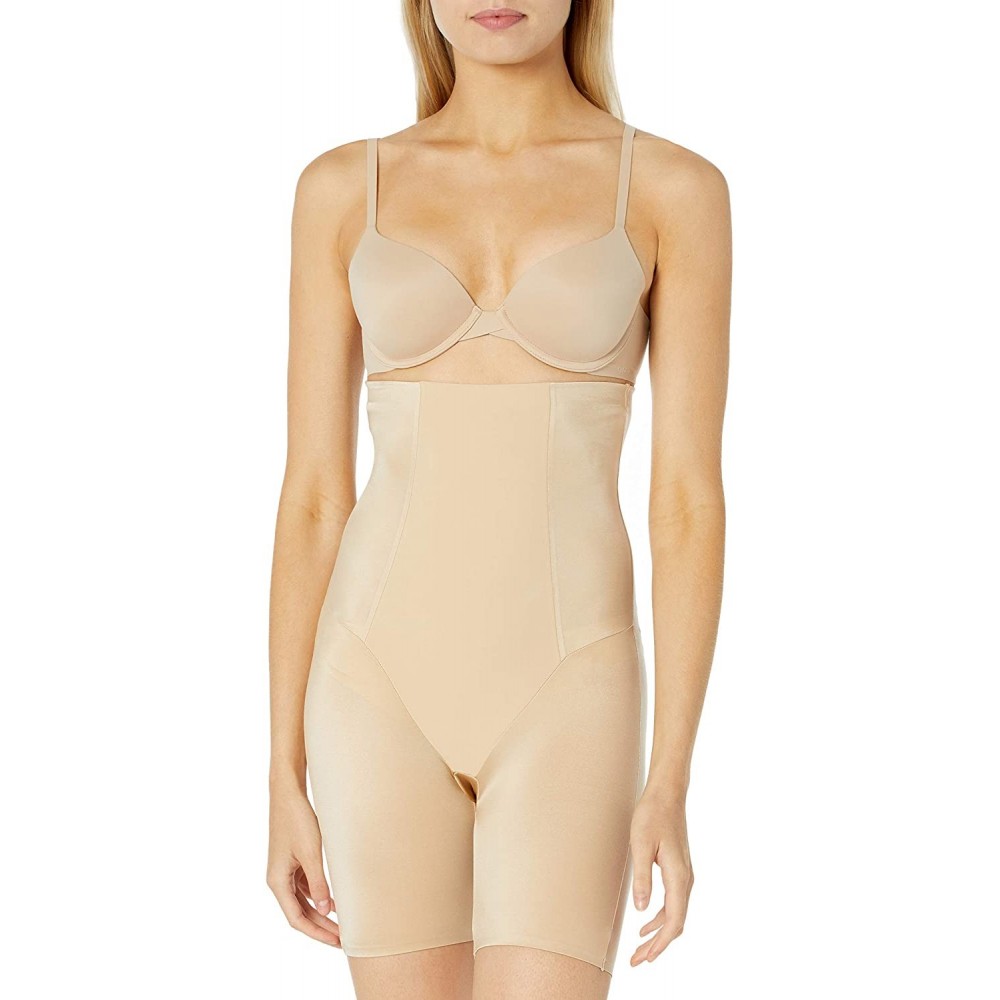 Shapewear Women's Shine High Waist Thigh Control Shapewear with Spacer - Sand - C5185ODGEU9