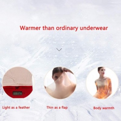 Thermal Underwear Women Thermal Underwear Set- 37 Degree Constant Temperature Thin Heating Underwear Base Layer Long John Set...