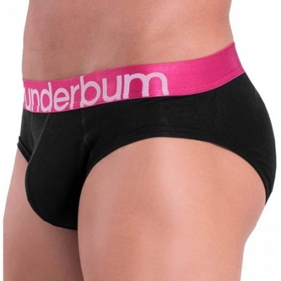 Briefs Colors Padded Cotton Briefs - Black / Pink - C41960NDRHD