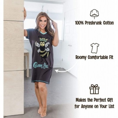 Nightgowns & Sleepshirts V-Neck Nightshirts for Women- Animal Designs - I Moose Be Dreaming Nightshirt - CP1959WXOT8