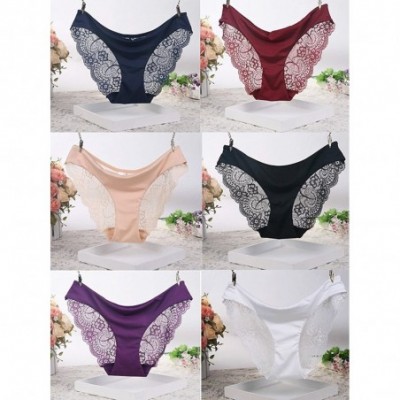 Panties Women Sexy Lace Panties Hipster Underwear Pack of 6 Briefs - CM12O5LJYNE