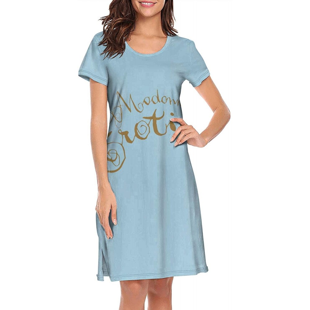 Nightgowns & Sleepshirts Madonna-Bitch-I'm-Madonna- Soft Nightgowns Long Nightdress Sleepshirts Nightwear for Women Men - Whi...