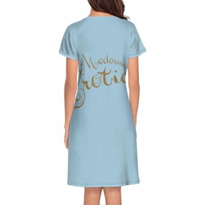 Nightgowns & Sleepshirts Madonna-Bitch-I'm-Madonna- Soft Nightgowns Long Nightdress Sleepshirts Nightwear for Women Men - Whi...