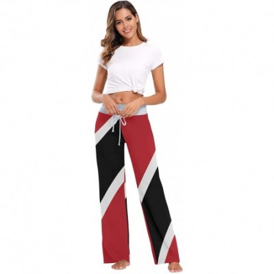 Bottoms Women's Comfy Casual Lounge Pants Drawstring Palazzo Wide Leg Pajama Pants - Color 1 - C7197W5TQKK