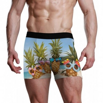 Boxer Briefs Unicorns Men's Underwear Men Boxer Briefs Comfort Soft Boxer Briefs - Funny Pineapple - CP18S4Z5YQT