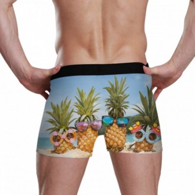 Boxer Briefs Unicorns Men's Underwear Men Boxer Briefs Comfort Soft Boxer Briefs - Funny Pineapple - CP18S4Z5YQT