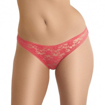 Panties Anti Odor Panty- Bikini Lace Front- (3 Pack)- Ultrasoft- Breathable- Copper-Cotton Weave- Authentic Clotho - Coral - ...