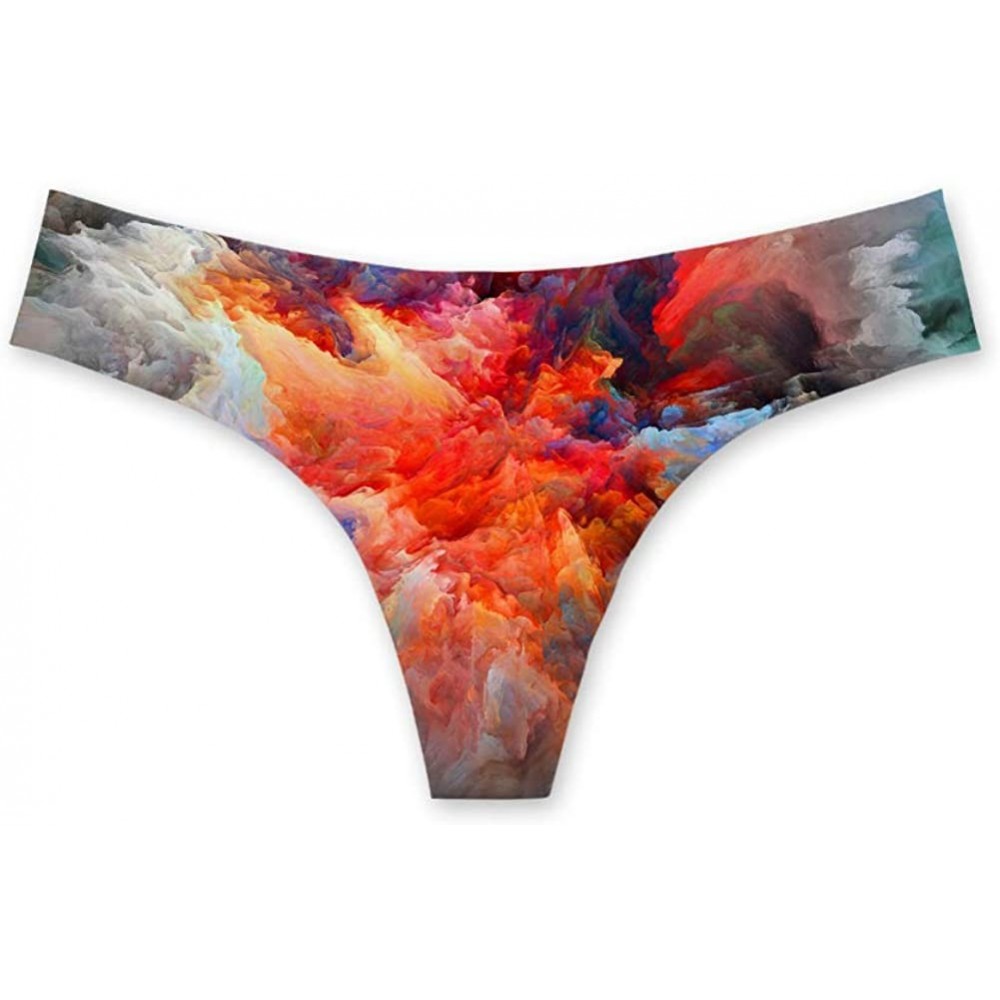 Panties Womens Sexy T-Thong Underwear Panties No Show Line Mid Cut Underwear - Galaxy-5 - C818L8GM4EZ