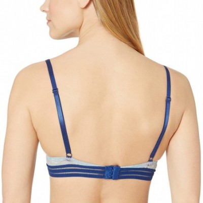 Bras Women's Lace Triangle Bralette (For A-C Cups) - Blue - C918HAXMXIO