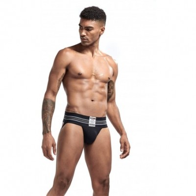 Briefs 3PCS/Pack Mens Jock Strap Briefs Mens Athletic Jockstrap Sport Underwear Briefs Athletic Supporter - Black+white+army ...