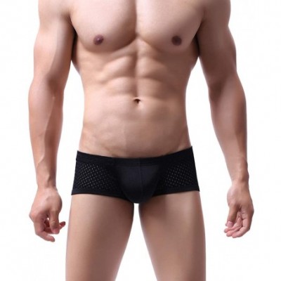 Boxers Men's Mini Boxers Underwear Swimsuit Sexy Bulge Supporters Mesh Breathable Bikinis Swimwear Low Rise Undershorts - Zco...