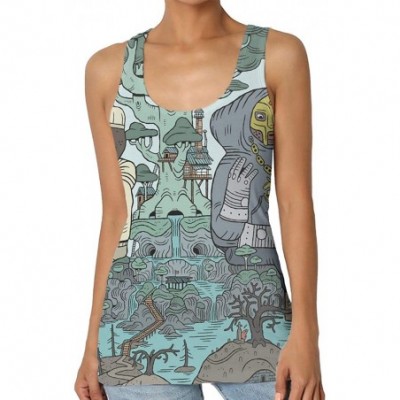 Camisoles & Tanks MF Doom Exercise Women Fashion Seamless Premium Classic Tank Top - C9199GE683K