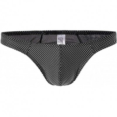 G-Strings & Thongs Sexy Men Underwear Low Waist Comfortable Thongs G-String Slim Underpants Jockstrap - Black - C718SISHAUA