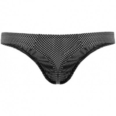 G-Strings & Thongs Sexy Men Underwear Low Waist Comfortable Thongs G-String Slim Underpants Jockstrap - Black - C718SISHAUA