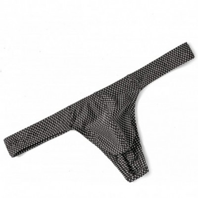 G-Strings & Thongs Sexy Men Underwear Low Waist Comfortable Thongs G-String Slim Underpants Jockstrap - Black - C718SISHAUA